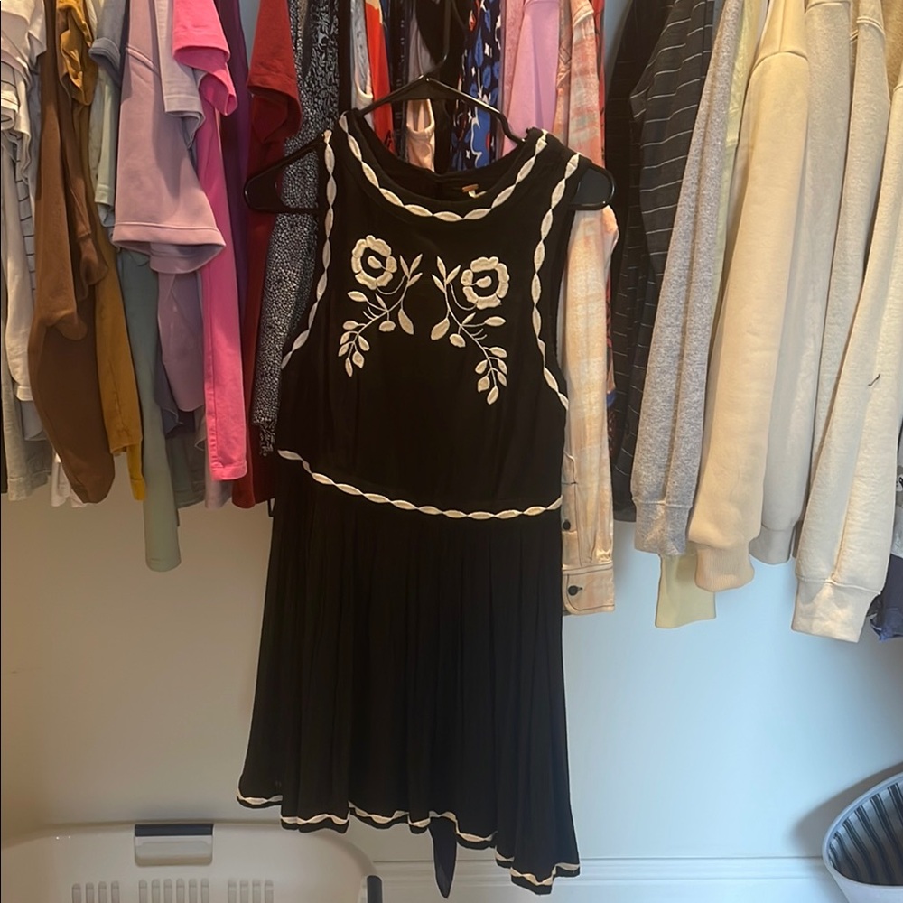 Free People Black and White Floral Dress